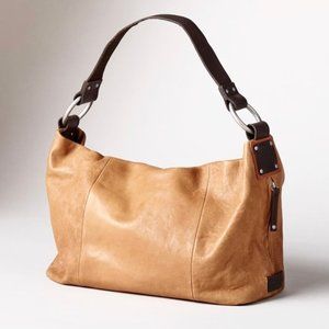Sundance Ellington "Sophia" Italian Leather Distressed Patina Hobo Bag Handbag